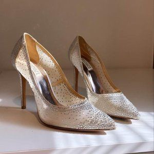 Badgley Mischka Wedding Shoes Size 9 Sparkly